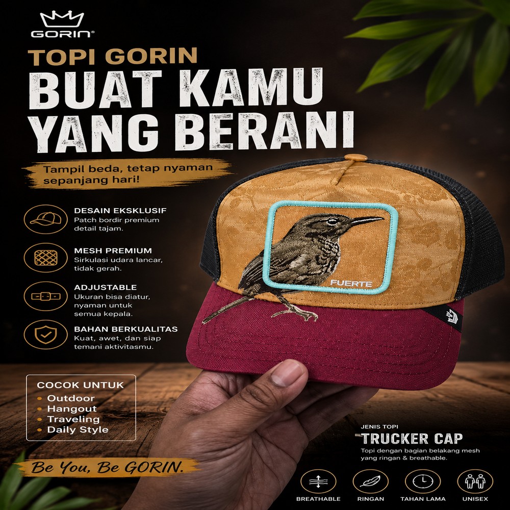 Topi Goorin Bros The Farm FUERTE Bird Trucker Cap Original