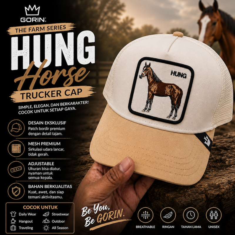 GOORIN BROS THE FARM "HUNG" HORSE TRUCKER CAP