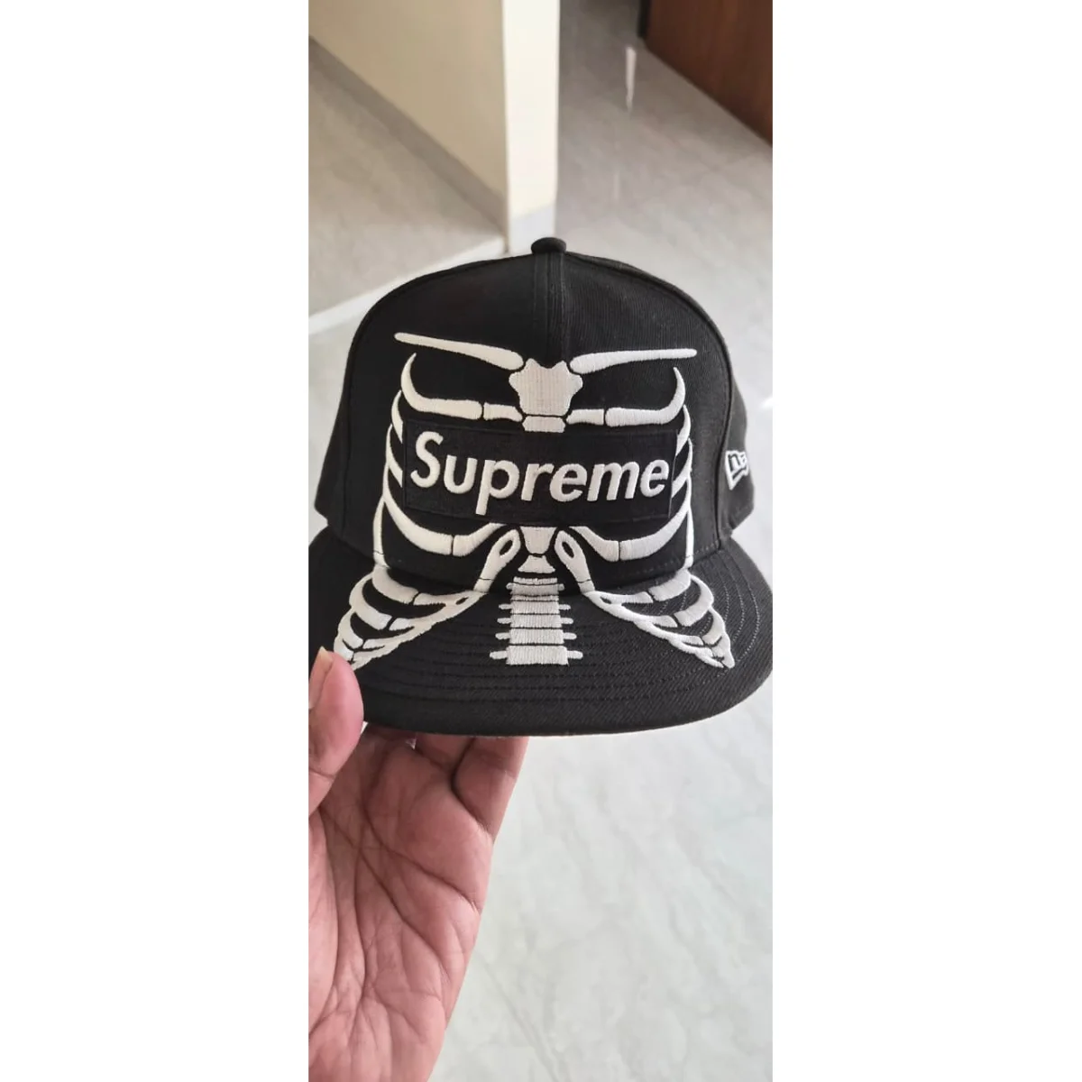 💀 Supreme x New Era Skeleton Box Logo 59FIFTY Fitted Cap Black – Rare Collection