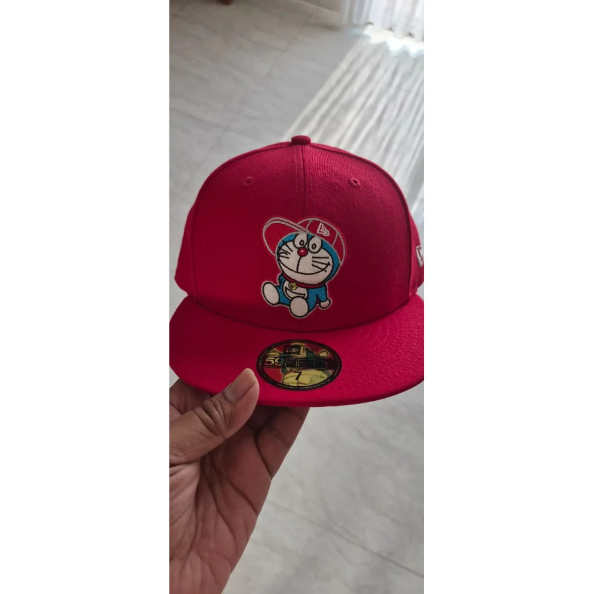 🐱 New Era 59FIFTY Doraemon Fitted Cap Pink – Cute & Rare Collection size 7